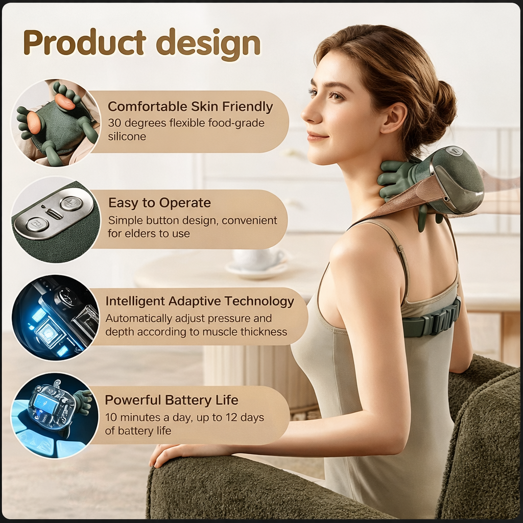 4D Kneading Neck and Shoulder Massager
